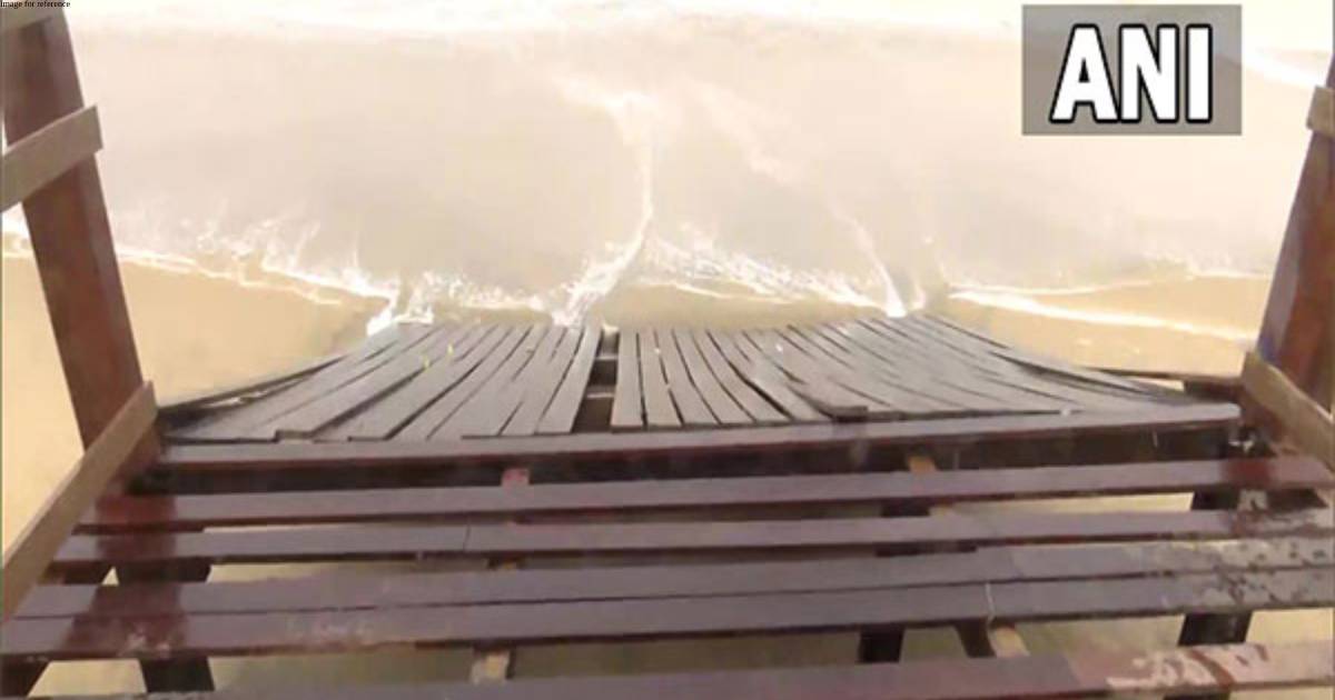 Cyclone Mandous: Portion of ramp damaged amid rough sea
